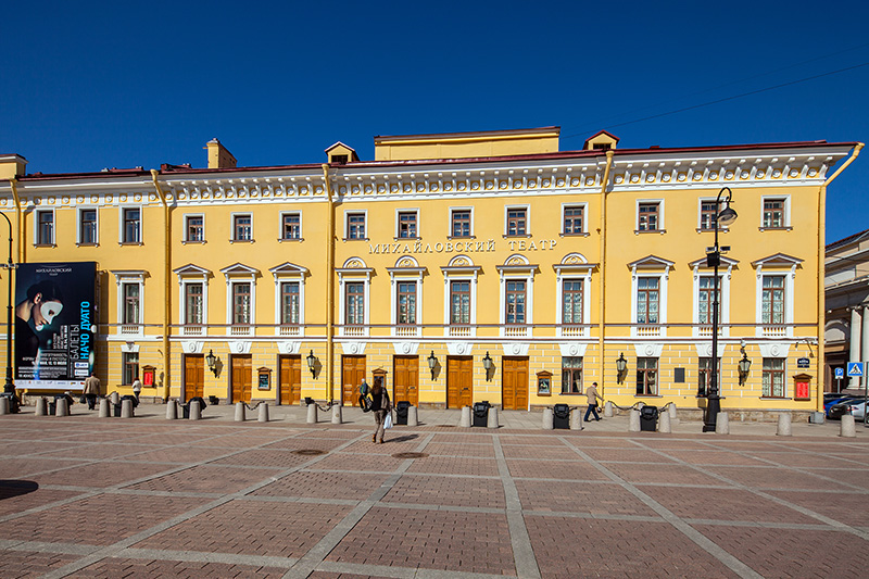 Mikhailovsky Theatre on Arts Square in St Petersburg, Russia