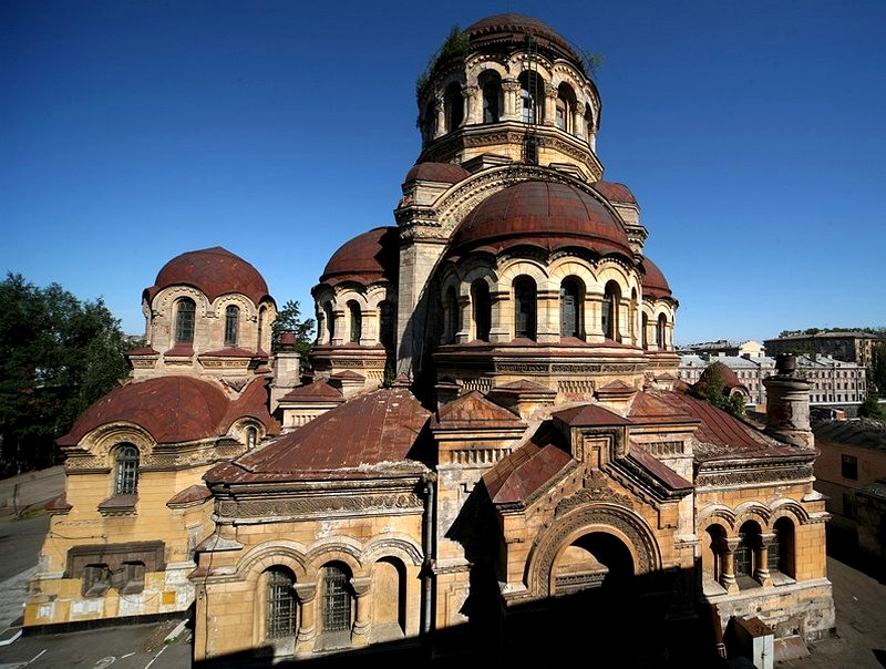 Church of Our Lady the Merciful on Bolshoy Prospekt of Vasilevsky Island in Saint-Petersburg, Russia