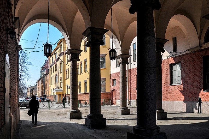 Residential district of the Ludwig Nobel Factory on Bolshoy Sampsonievskiy Prospekt in St Petersburg, Russia