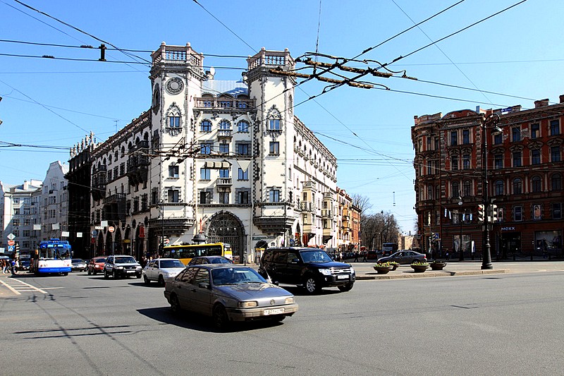 Rosenshtein House on Ploshchad Lva Tolstogo in St Petersburg, Russia