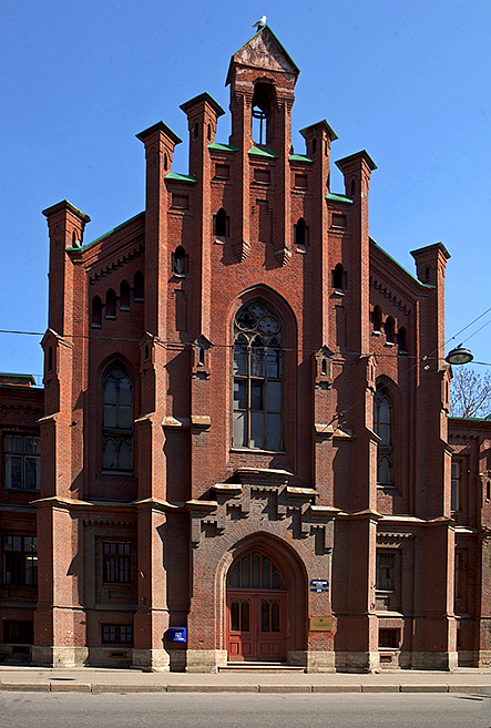 Former Hippius Evangelical Hospital on Ligovsky Prospekt in St Petersburg, Russia