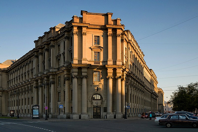 Military Academy of Logistics on Makarov Embankment in Saint-Petersburg, Russia