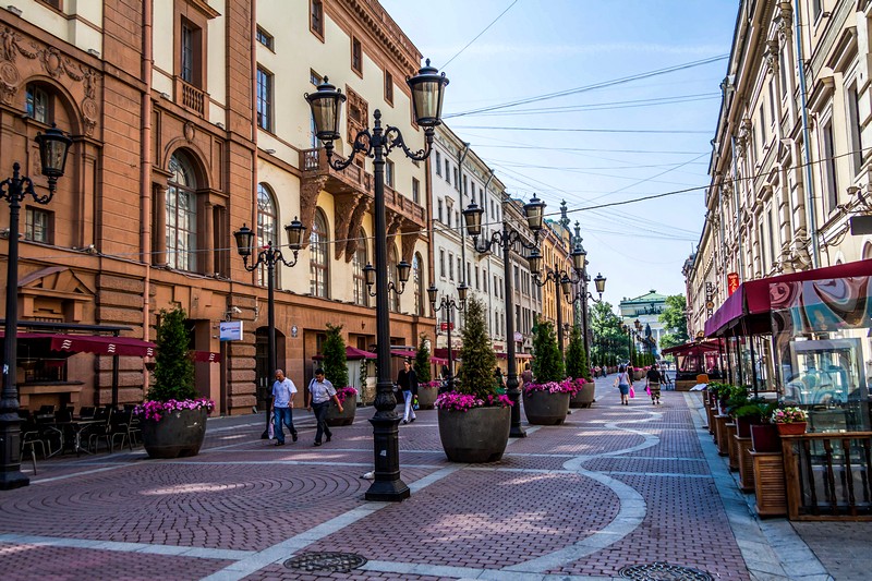 Malaya Sadovaya Ulitsa in Saint-Petersburg, Russia