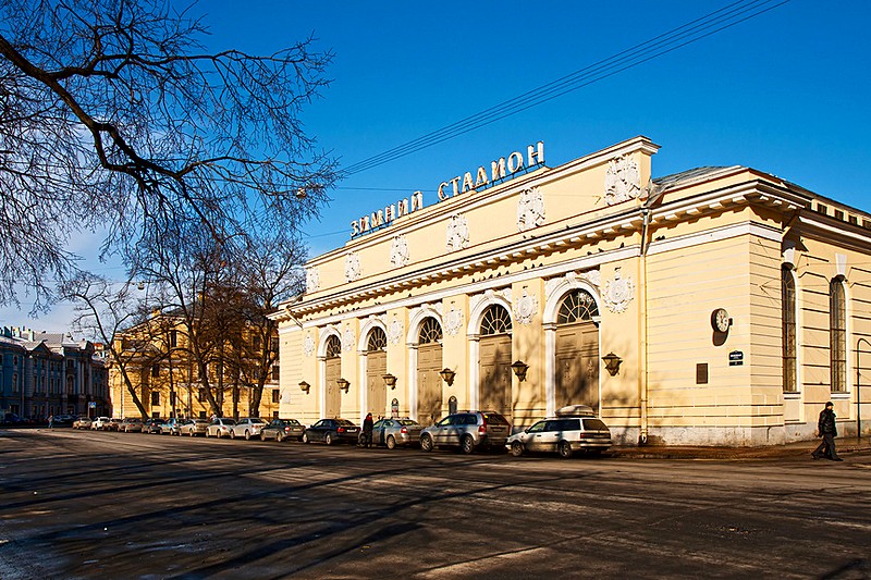 Winter Stadium on Manezhnaya Ploshchad in Saint-Petersburg, Russia