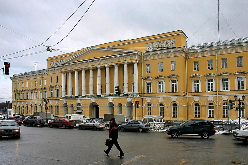 View of the former barracks of the Pavlovsky Regiment of Imperial guards in Saint-Petersburg, Russia