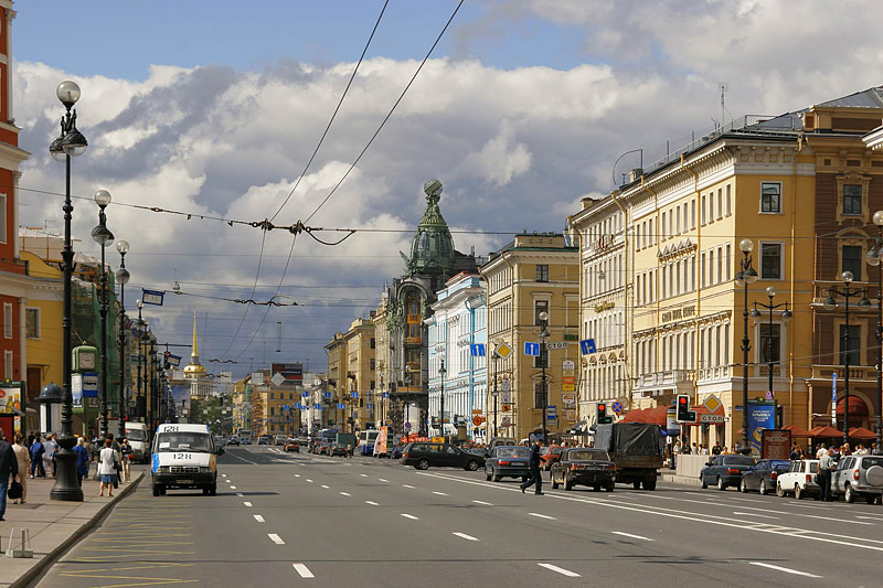 Nevsky Prospekt - the main avenue of St Petersburg, Russia