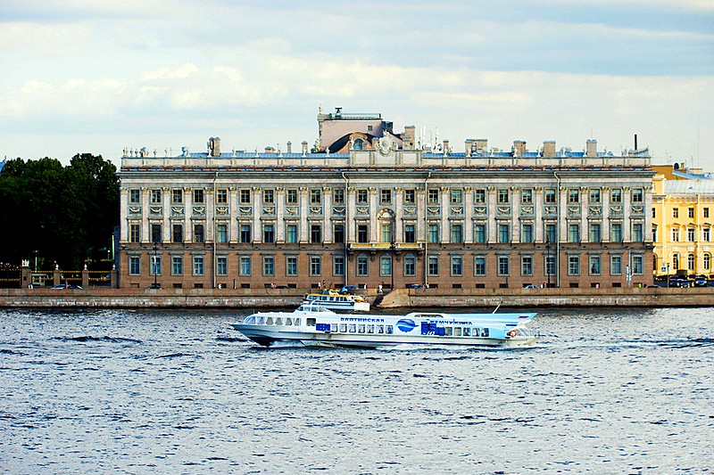 Marble Palace on Palace Embankment in Saint Petersburg, Russia