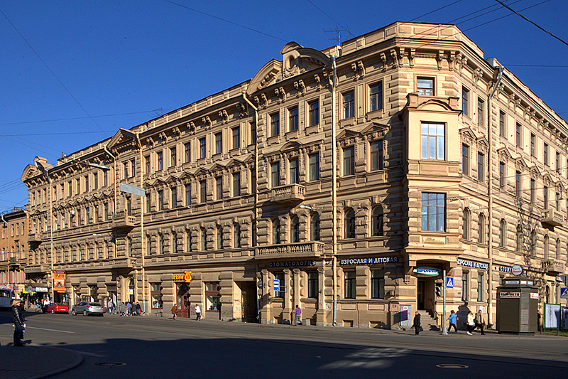 Former building of Municipal Elementary Schools on Sredny Prospekt in St Petersburg, Russia