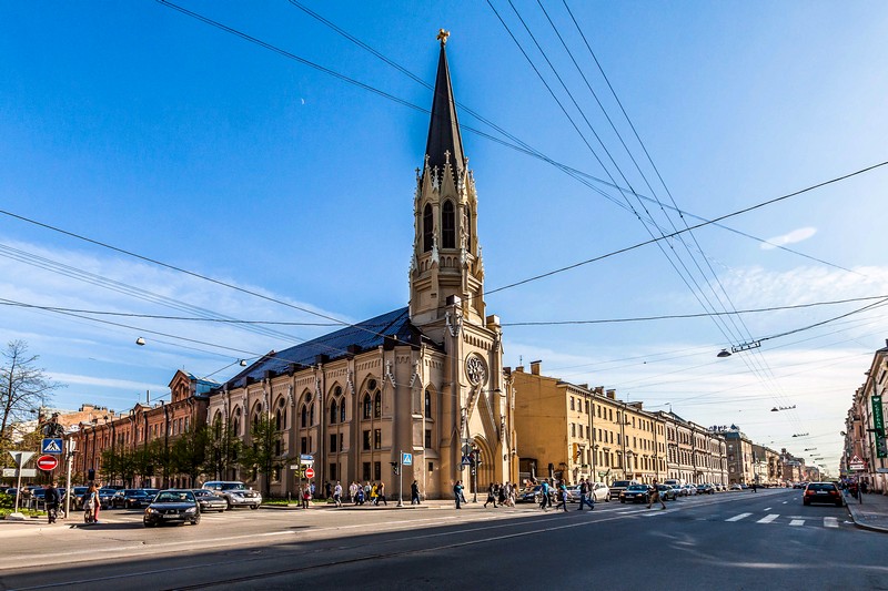 St Michael's Cathedral on Sredny Prospekt in Saint-Petersburg, Russia