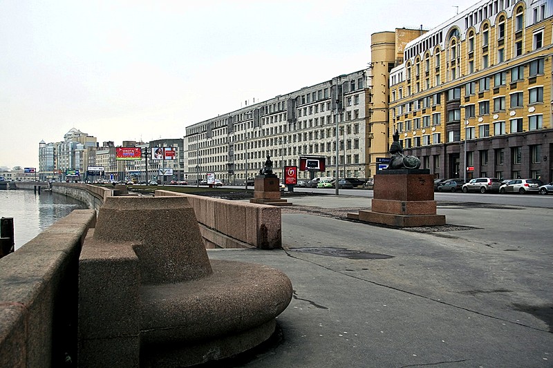 View along Voskresenskaya Naberezhnaya in St Petersburg, Russia View along Voskresenskaya Naberezhnaya in St Petersburg, Russia