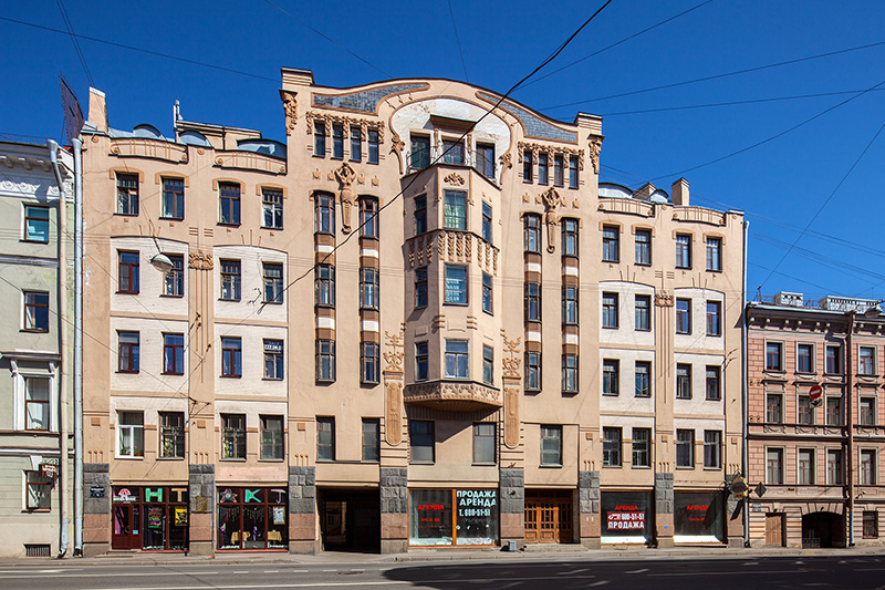 Art Nouveau on Voznesenskiy Prospekt: Orlov Apartment Building in St Petersburg, Russia