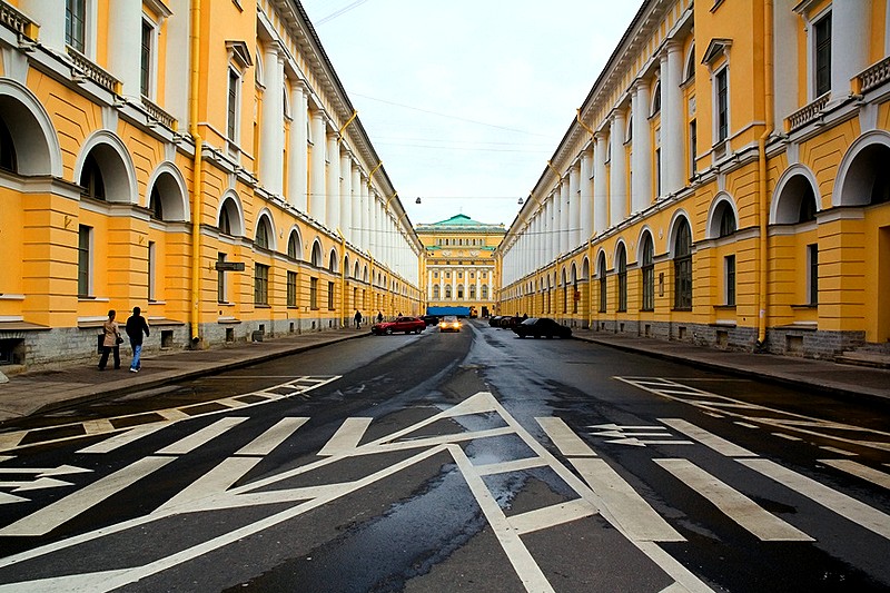 Golden Rule proportions of Ulitsa Zodchego Rossi (Architect Rossi Street) in St. Petersburg, Russia Golden Rule proportions of Ulitsa Zodchego Rossi (Architect Rossi Street) in St. Petersburg, Russia