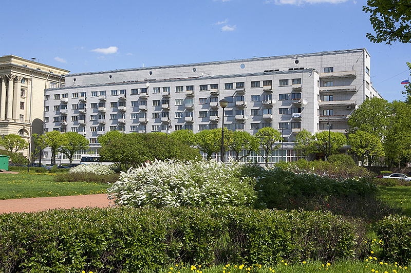 Commune-house of the Society of Political Prisoners on Trinity Square in St Petersburg, Russia