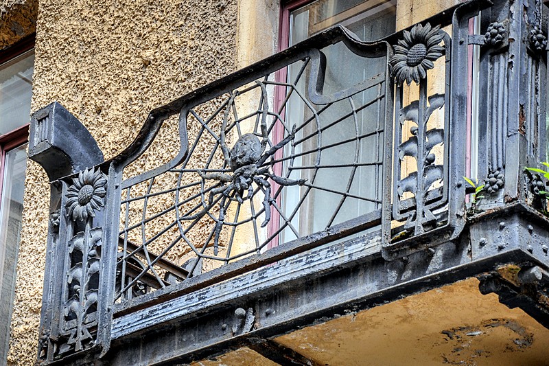 Decorations on the Lidval House in Saint-Petersburg, Russia