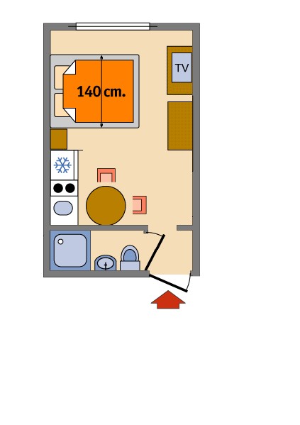 One Room Apartments Kazanskaya Ulitsa Floorplan in St. Petersburg, Russia