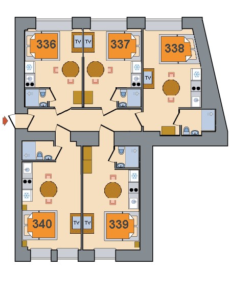 One Room Apartments Kazanskaya Ulitsa Floorplan in St. Petersburg, Russia