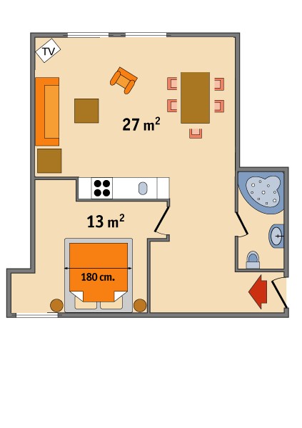 Two Room Apartments Nevsky Prospekt Floorplan in St. Petersburg, Russia