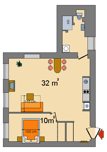 Two Room Apartments Nevsky Prospekt Floorplan in St. Petersburg, Russia