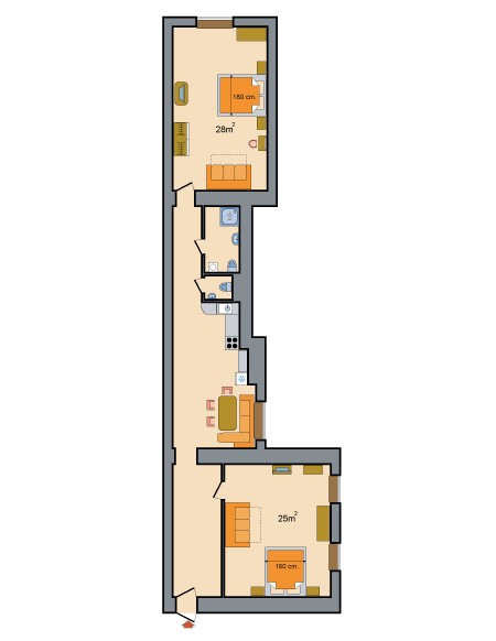 Two Room Apartments Pushkinskaya Ulitsa Floorplan in St. Petersburg, Russia