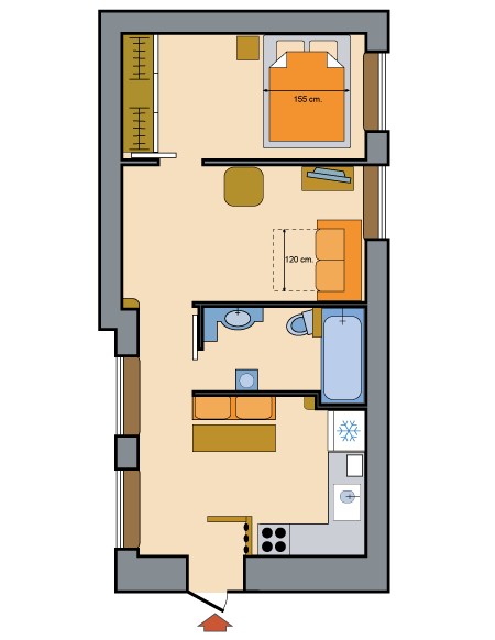 Two Room Apartments Sadovaya Ulitsa Floorplan in St. Petersburg, Russia