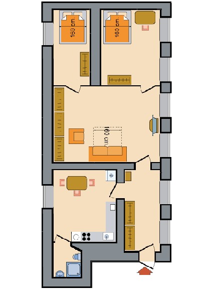 Three Room Apartments Nevsky Prospekt Floorplan in St. Petersburg, Russia