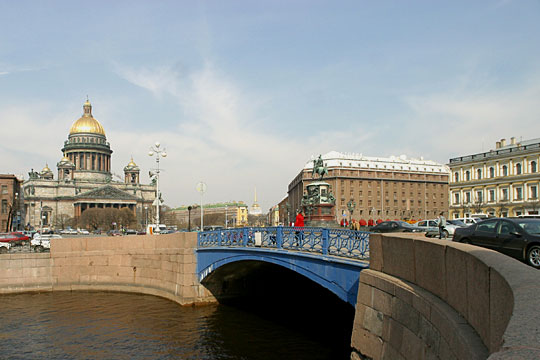 Blue Bridge, St. Petersburg, Russia