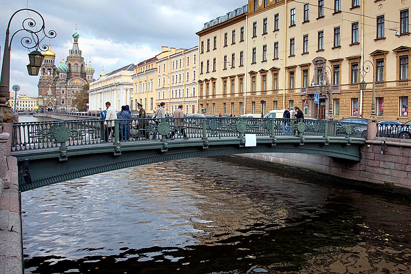 Italian Bridge over the Griboedov Canal in Saint-Petersburg, Russia