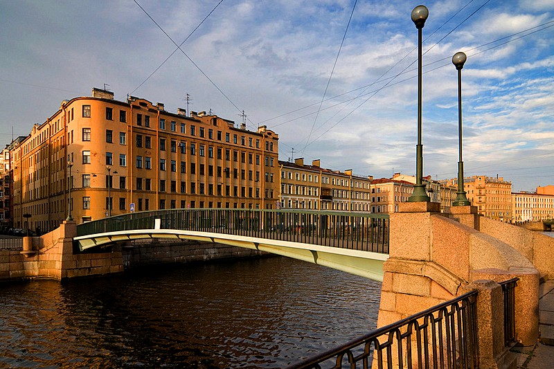 Kolomenskiy Bridge over the Griboedov Canal in St Petersburg, Russia