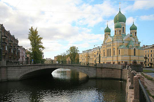 Mogilevsky Bridge, St. Petersburg, Russia
