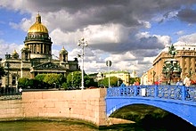 Bridges of the Moika River in St. Petersburg, Russia