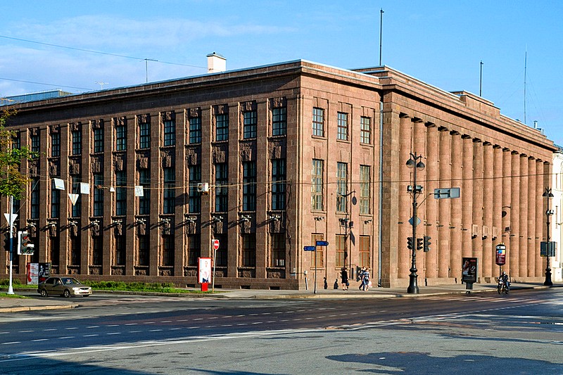 Former German Embassy building on St. Isaac's Square in St. Petersburg, Russia