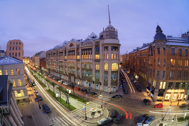 DLT (Dom Leningradskoy Torgovli) Department Store on Bolshaya Konyushennaya Ulitsa in St Petersburg DLT (Dom Leningradskoy Torgovli) Department Store on Bolshaya Konyushennaya Ulitsa in St Petersburg