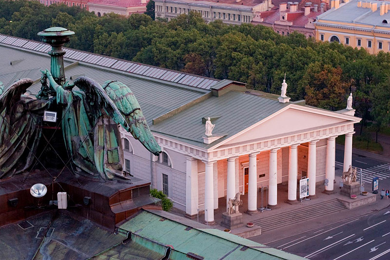 Konnogvardeyskiy Manege (Horse Guards Riding School) viewed from St Isaac's Cathedral in St Petersburg, Russia