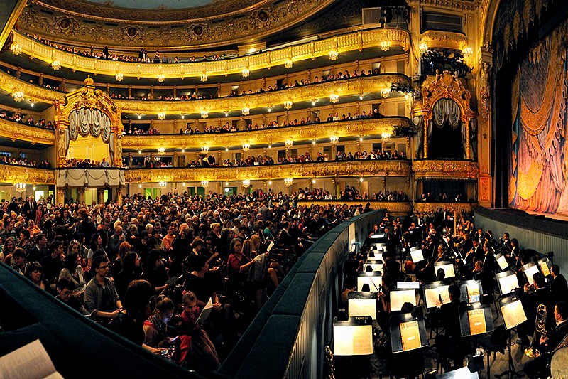 Main auditorium of the Mariinsky Theatre in Saint-Petersburg, Russia