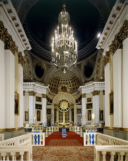 Interiors of Alexander Nevsky Monastery in St Petersburg, Russia