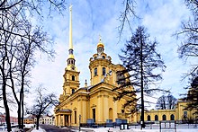 The Cathedral of Saints Peter and Paul in St. Petersburg, Russia