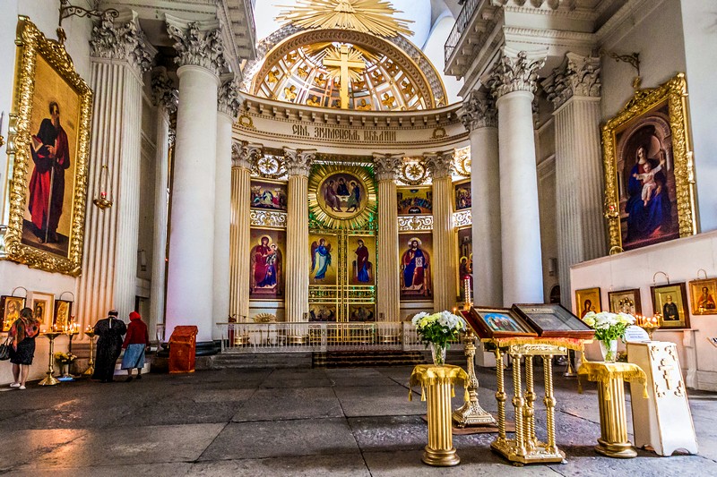 Interiors of the Trinity Cathedral in St Petersburg, Russia Interiors of the Trinity Cathedral in St Petersburg, Russia