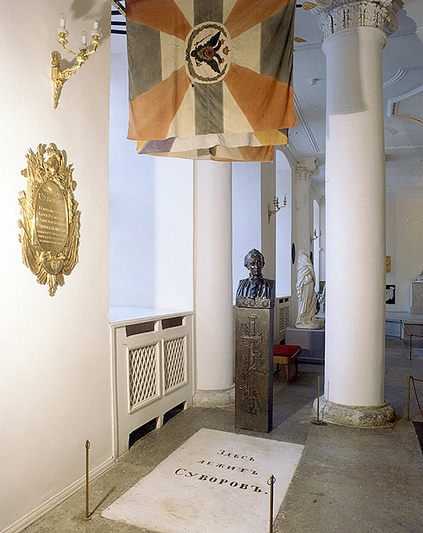 Tomb of the General Alexander Suvorov at the Alexander Nevsky Monastery in St Petersburg, Russia