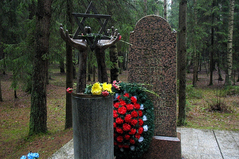 Monument to Jews victims of political repression at Levashovo Cemetery (Levashovskaya Pustosh) north-west of St Petersburg, Russia