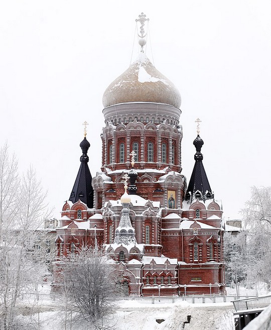Church of the Epiphany on Gutuevskiy Island in St Petersburg, Russia