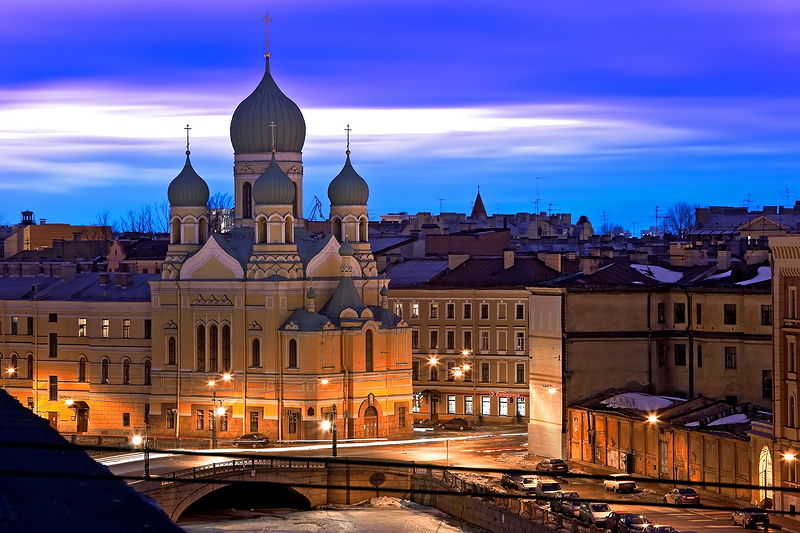 Church of Ss. Isidor and Nicholas on the Griboedov Canal in St. Petersburg, Russia