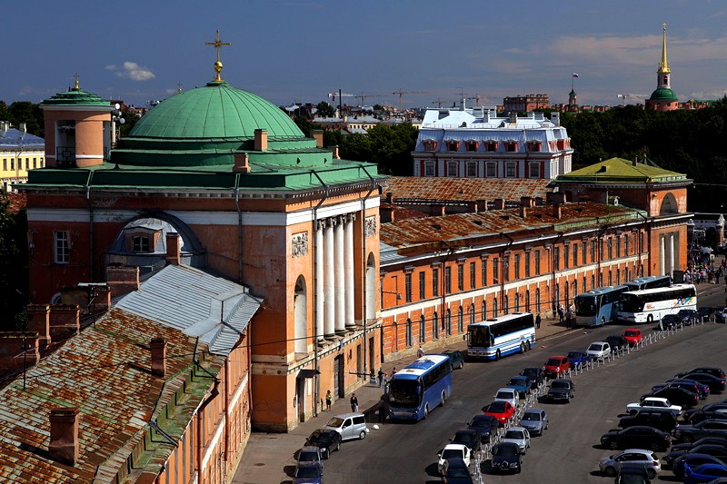 Complex of buildings of the Konyushennoe Vedomstvo (Stables/transport department) of the Royal Court in Saint-Petersburg, Russia