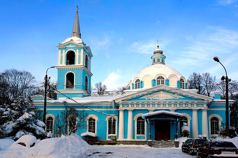 Church of the Smolensk Icon of the Mother of God at Smolenskoye Cemetery in St Petersburg, Russia