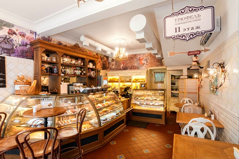 Truffle cake shop in St. Petersburg, Russia