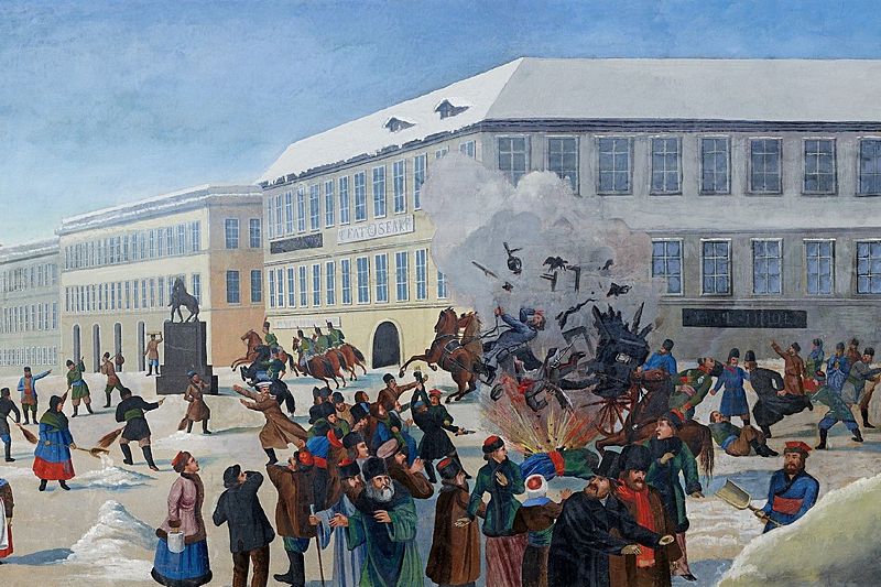 The assasination of Alexander II on 13 March 1881 in St. Petersburg