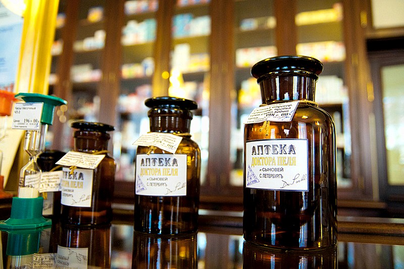 Exhibits of Dr Poehl's pharmacy-museum in St Petersburg, Russia Exhibits of Dr Poehl's pharmacy-museum in St Petersburg, Russia