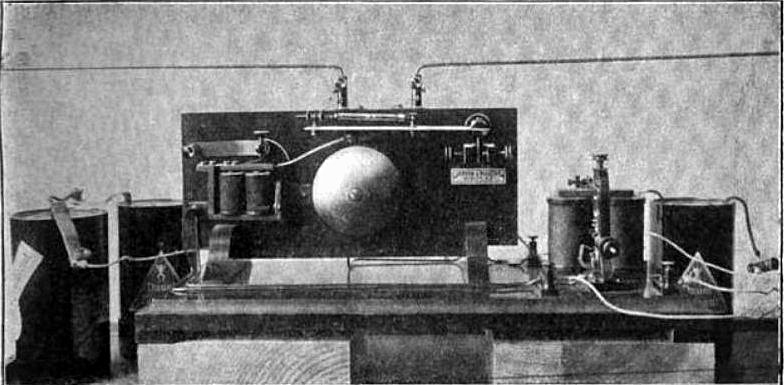 One of the first radio receivers, built by Russian physicist Alexander Popov as a lightning detector in 1894