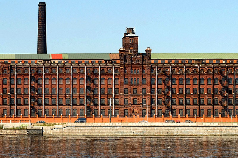 Former Nevskaya Paper Mill of Baron von Stieglitz in St Petersburg, Russia