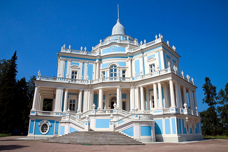 The Sliding Hill (Katalnaya Gorka) Pavilion at Oranienbaum Imperial Estate, west of St Petersburg, Russia