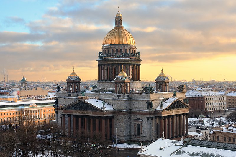 St. Isaac's Cathedral by Auguste de Montferrand in St Petersburg, Russia